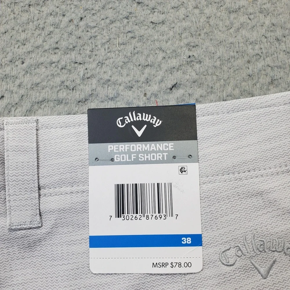 Callaway Golf Performance Shorts Mens 38 Gray Stretch Opti-Dri Media Pocket